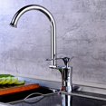 Kitchen Sink Faucet for Bar Farmhouse Commercial, Black/Chrome Brass