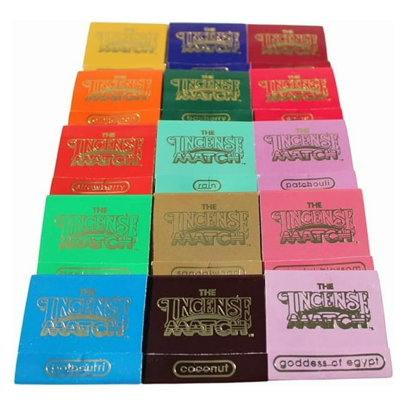 Scented Matches Variety Pack - Portable Air Freshener & Odor Eliminator - 15 Pack for Home, Bathroom & Travel - 450 Strikes - Long Lasting Aroma