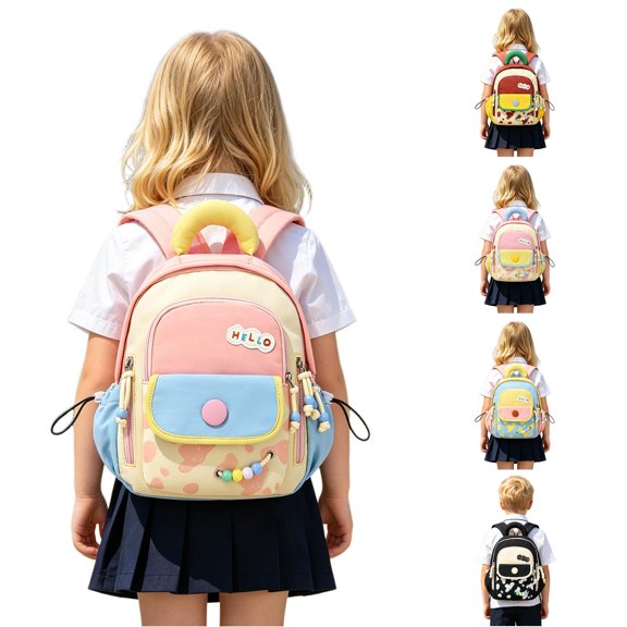 CUZIBR Cute Polka Dot Toddler Backpack Lightweight Kids Rucksack With Padded Adjustable Straps Multi Zipper Compartments Spacious Preschool Book Bag For Boys