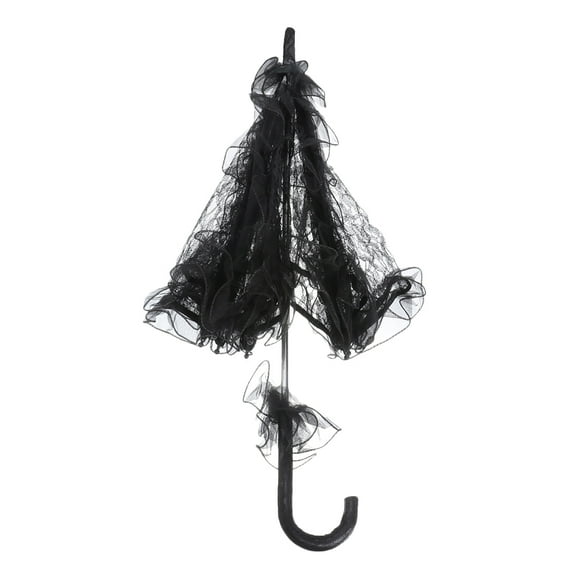 Prom Wedding Dress Umbrella for Kids Child Beach Vacation Black