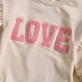thumbnail image 5 of Hwmodou Baby Bodysuits Girls Cotton Blend Valentines Day Long Sleeve Letter Print Triangle Romper Bodysuits Fall Winter Soft Baby Onesies,6-12M, 5 of 9