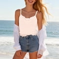 thumbnail image 4 of ZJXFGS Padded Lace Bralette for Women Crop Tops Spaghetti Strap V Neck Tank Top Slim Fit Camisole Beige 2XL, 4 of 6