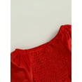 thumbnail image 3 of ZAXARRA Robe de Noël pour Filles, Manches Longues Plissée Couleur Unie Robe Trapèze Robe de Soirée, 3 of 7