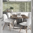 thumbnail image 4 of DEWOO 10 Sheets Thicker Herringbone Peel and Stick Backsplash, 11.5”×9” Stick on Wall Tiles, Self Adhesive Tile Sticker for Kitchen Backsplash and Bathroom, Beige Gray, 4 of 15