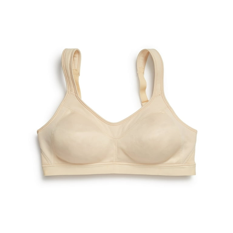 Exclare Women's Plus Size Comfort Full Coverage Double Support Unpadded  Wirefree Minimizer Bra (46DDD, Beige) 