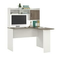 Mainstays LShaped Desk with Hutch, White