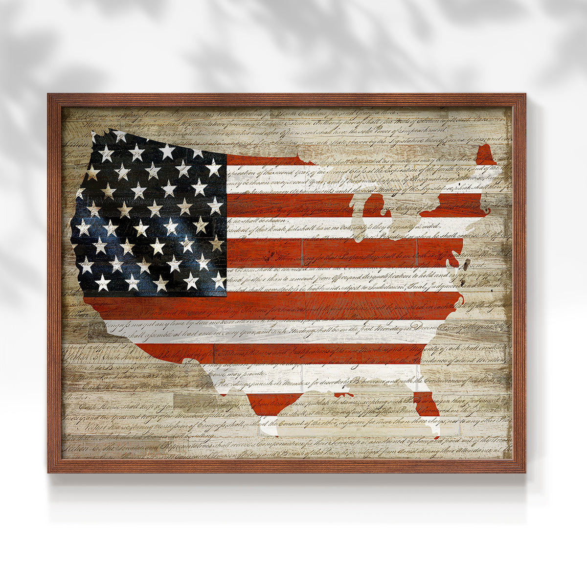 American Flag by Daniela Santiago - Restickable Framed Giclée Print