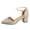 Gold, variant on Ruyang Sandals for Women’s High Chunky Open Toe Sandals Block Heels Pointed Toe Wedding Party Elegant Slip On Pumps Shoes