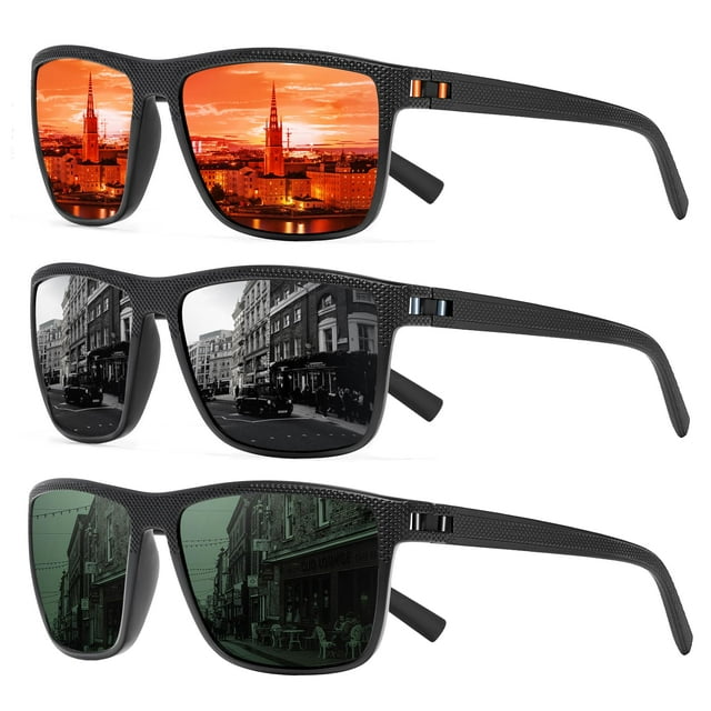 Gafas de sol TURBOPEP cuadradas polarizadas ligeras UV400
