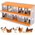 thumbnail image 2 of 10-Hole Chicken Coop Nesting Box with Ventilation, Galvanized Steel for Hens & Ducks, 2 of 7