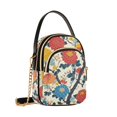 thumbnail image 7 of FORMRS Crossbody Bag for Women Quilted Travel Shoulder Cell Phone Purse with Chain Strap Handbag, Vibrant Japanese Flowers, 7 of 7