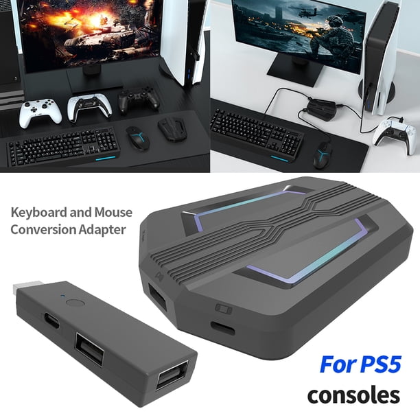 Bsvklp Conversor Teclado Y Ratón Adaptador Conversor Teclado Y Ratón para Consola Juegos PS5