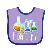 Inktastic Future Chemist with Beakers, Test Tubes and Formulas Boys or Girls Baby Bib