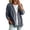 Grey, variant on Womens Classic Button Front Breathable Stretch Denim Jacket Relaxed Fit Lightweight Casual Long Sleeve Cardigan Coat Blue1 XXXL