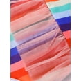thumbnail image 5 of Liacowi Toddler Girl One-Piece Swimsuits Bikini Sweet Rainbow Striped Print Sleeveless Ruffled Beachwear Summer, 5 of 8