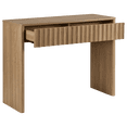 thumbnail image 2 of Bouclair Oak Wood console with ribbed drawer, 2 of 5
