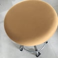 thumbnail image 4 of Bar Stool Cushion Round Durable Soft Slipcover circle barstool covers Washable Barstool Covers for 12-18 inch Chair camel, 4 of 9