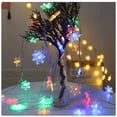 thumbnail image 1 of Guirnalda de luces LED a pilas de 12 m para decoración navideña, ilumina interiores y exteriores, jardines, terrazas y dormitorios. No incluye pilas., 1 of 6