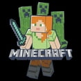 thumbnail image 2 of Boy's Minecraft Alex and Creepers Graphic Tee Black Medium, 2 of 5