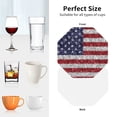 thumbnail image 5 of Leather Coasters with Heat-resistant for Drinks, America Flag Glitter -标题2 Octagon, 5 of 5