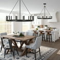 thumbnail image 3 of Acroma  12-light Farmhouse 40In Wagon Wheel Chandelier - 40'' D x 138'' H Black/Brass Matte Brass, Painted N/A, 3 of 5