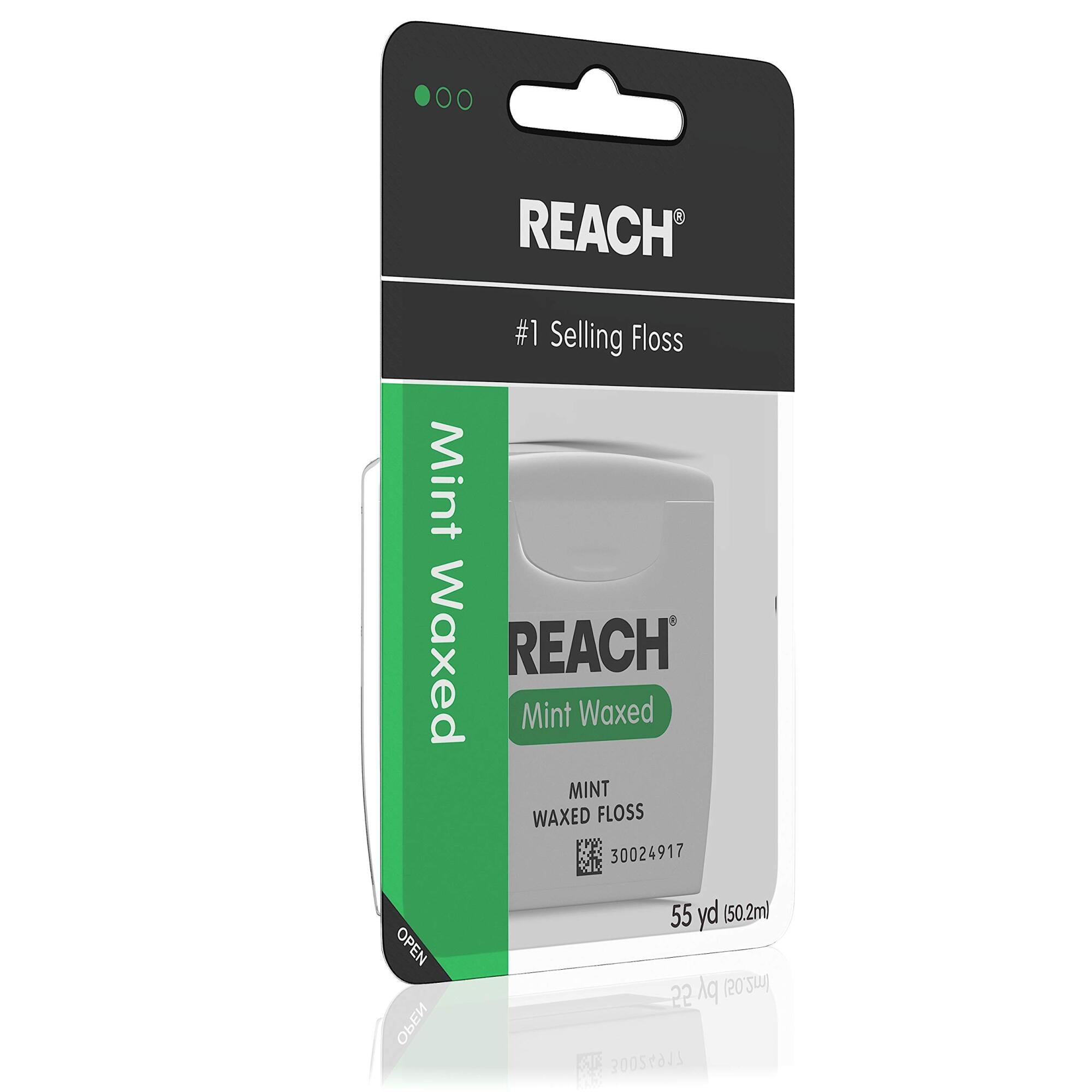 REACH Mint Waxed Dental Floss (Pack of 48)