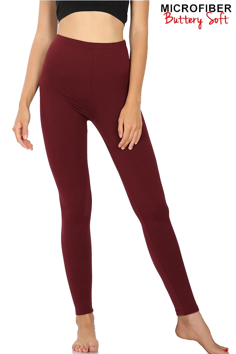Jed Fashion JED Women's UltraSoft High Waist Microfiber Leggings