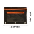 thumbnail image 3 of Kumdkd 3-Hole Binder Pencil Case, 9.84x7.48in Double Layer Mesh Zipper Pouch, Large Capacity Cloth Pen Organizer, Fits 3-Ring Binder, 3 of 6