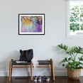 thumbnail image 3 of Art.com Abstract Floral Watercolor Painting. Hand Painted White, Yellow and Red Flowers in Soft Color. Blue Art Print by pluie_r, Black Frame Wall Art, 29" x 23", 3 of 5