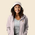 thumbnail image 4 of Dalix Pizza Embroidered Fleece Zip Washed Hoodie Cold Fall Winter Women in Blush S Small, 4 of 5