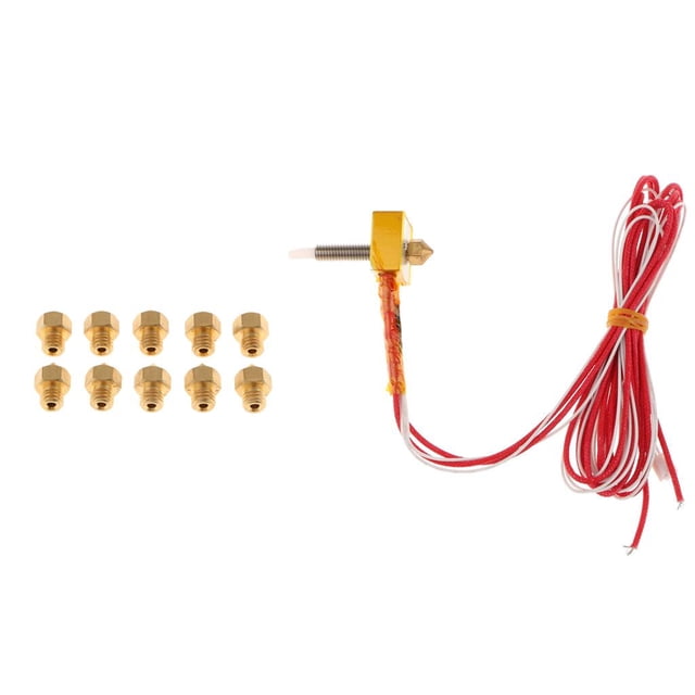 de Extremo Caliente Ensamblado 1.75mm + 10Pcs 0.4mm Cabeza de Impresión de Boquilla para Herramientas CUTICAT Boquilla extrusora ensamblada