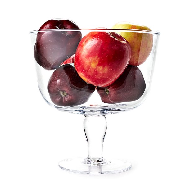 Blue Rose Polish Pottery Trifle Bowl