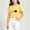 Yellow, variant on WQNVRNR Girls Short Sleeve Shirt- Cute Printed Loose Casual Crewneck Summer Tops Light Blue Size 10