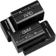 GVM Li-ion NP-F750 Replacement Battery 4400mAh on Camera Photography Lighting, Fit for Sony HandyCams (2 Packs Battery