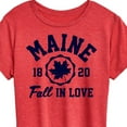 thumbnail image 3 of Instant Message - Maine 1820 Fall in Love - Women's Short Sleeve Graphic T-Shirt, 3 of 6