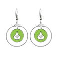 thumbnail image 1 of Garlic Insidous Lovely Little Face Earrings Dangle Hoop Jewelry Drop Circle, 1 of 3