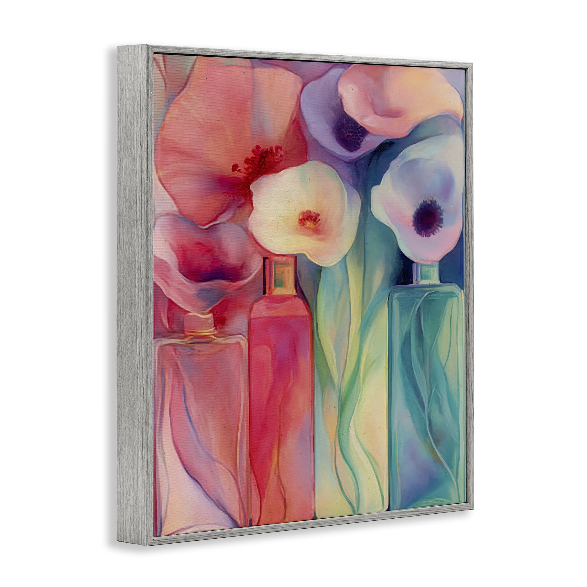 Stupell Industries Petal Logic Gradient Gray Framed Giclee Art, design by Annabelle Hall