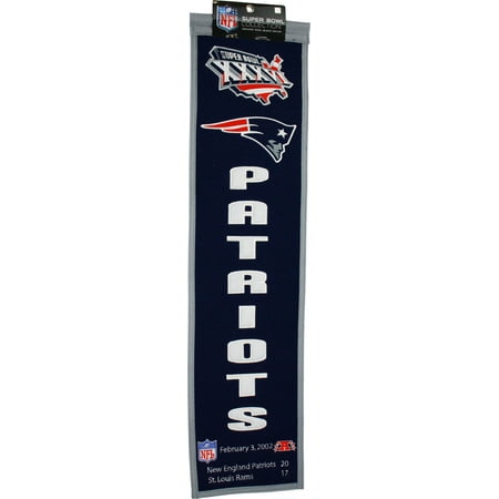 Super Bowl Dynasty Banner - Super Bowl XXXVI New England Patriots Heritage Banner