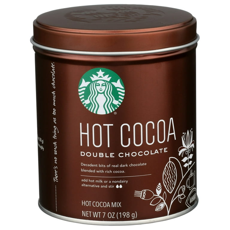 Starbucks Hot Cocoa Mix Tin, Double Chocolate, 7 Oz (6Pack