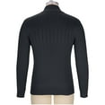 thumbnail image 5 of WAENQINLA Men's Quarter Zip Sweaters Slim Fit V Neck Casual Ribbed Knitted Pullover Tops Fall Winter Lightweight Golf Shirts Black L, 5 of 6