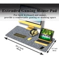 thumbnail image 2 of Extra Large Mouse Pad Stars Game Mat, Gaming Mouse Pads Office Desk Mat, Extra Large Desk Pad Non-Slip Rubber Base Waterproof with Stitched Edges, 35.4 X 15.7 inch for Work/Game/Office/Home, 2 of 6