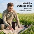 thumbnail image 5 of Tortoise Shell 40oz Traveler HandleStainless Steel Large Capacity.Thermos Cup Ergonomic DesignVacuum Insulated Leakproof WaterBottle Gifts for Women & Men., 5 of 9