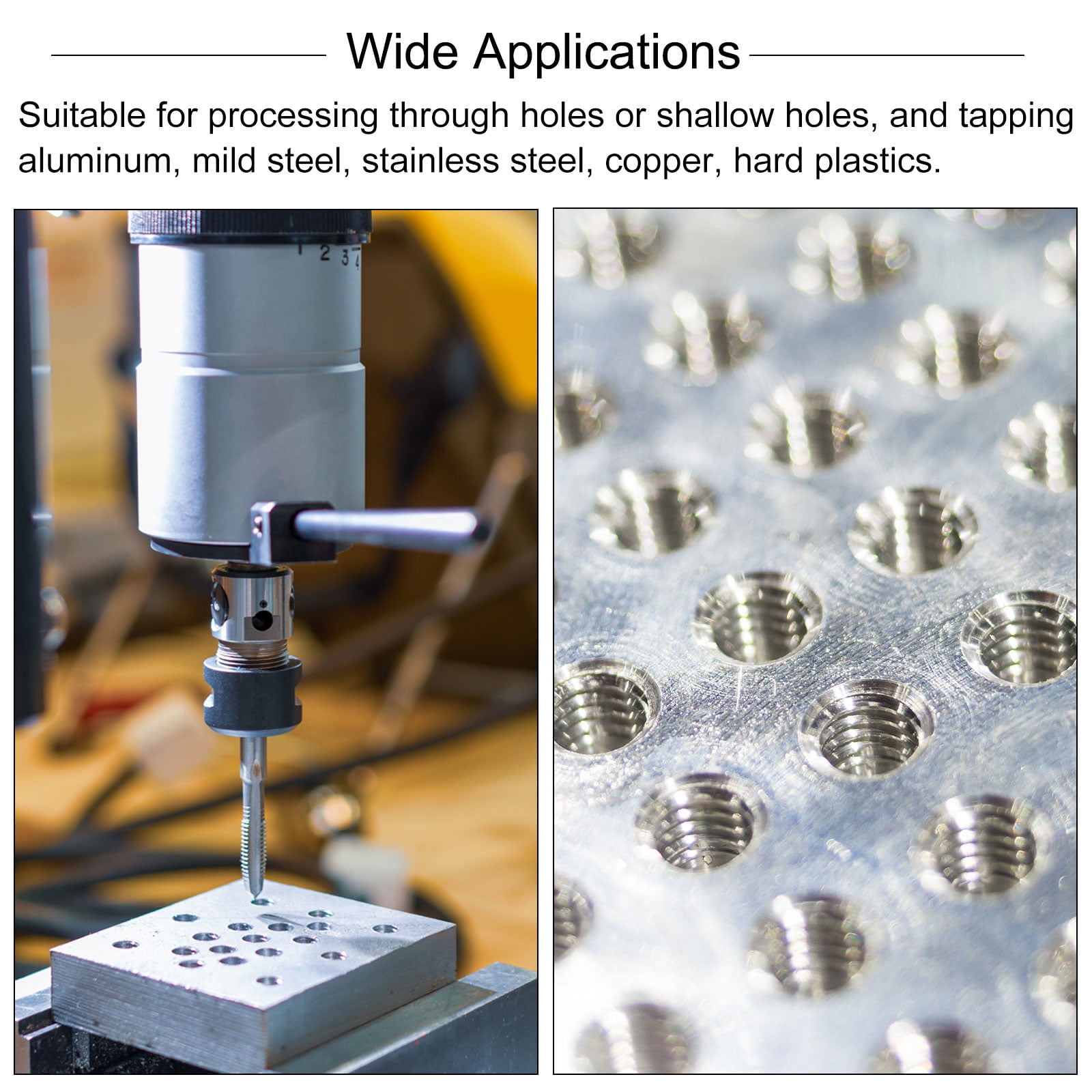 Unique Bargains Tap & Bit Sets, Straight Flute Machine Thread Milling Tap Silver M10 x 1.25