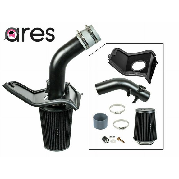 Ares BLACK For Subaru 08-14 WRX/STi 2.5L Turbo Cold Air Intake Heat Shield