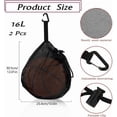 thumbnail image 2 of 2 PC Single Mesh Ball Bag with Zipper Pocket for Carrying Basketball Volleyball Soccer Football - Drawstring Football Storage Bag Backpack., 2 of 7