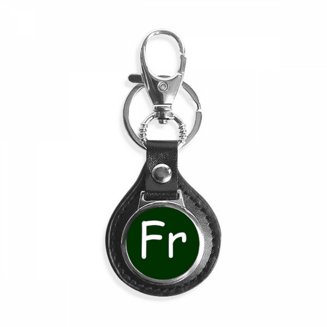 simplistic france currency symbol frf key link chain keyholder finder hook metal