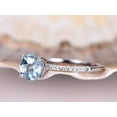 thumbnail image 2 of HeartsAndYou 1.01ct Natural Blue Aquamarine Solitaire Engagement Ring 14k SOLID White Gold, 2 of 8