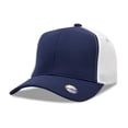 thumbnail image 2 of [2 Pack] Hybrid Stretch-Fitted Trucker Cap, Baseball Cap with Air Mesh Navy/White S/M, 2 of 4