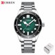 thumbnail image 1 of CURREN 8450 Men's Quartz Watch Business Blue Green Clock Analog Display Stainless Steel Strap Wrist Watches for Male, 1 of 3