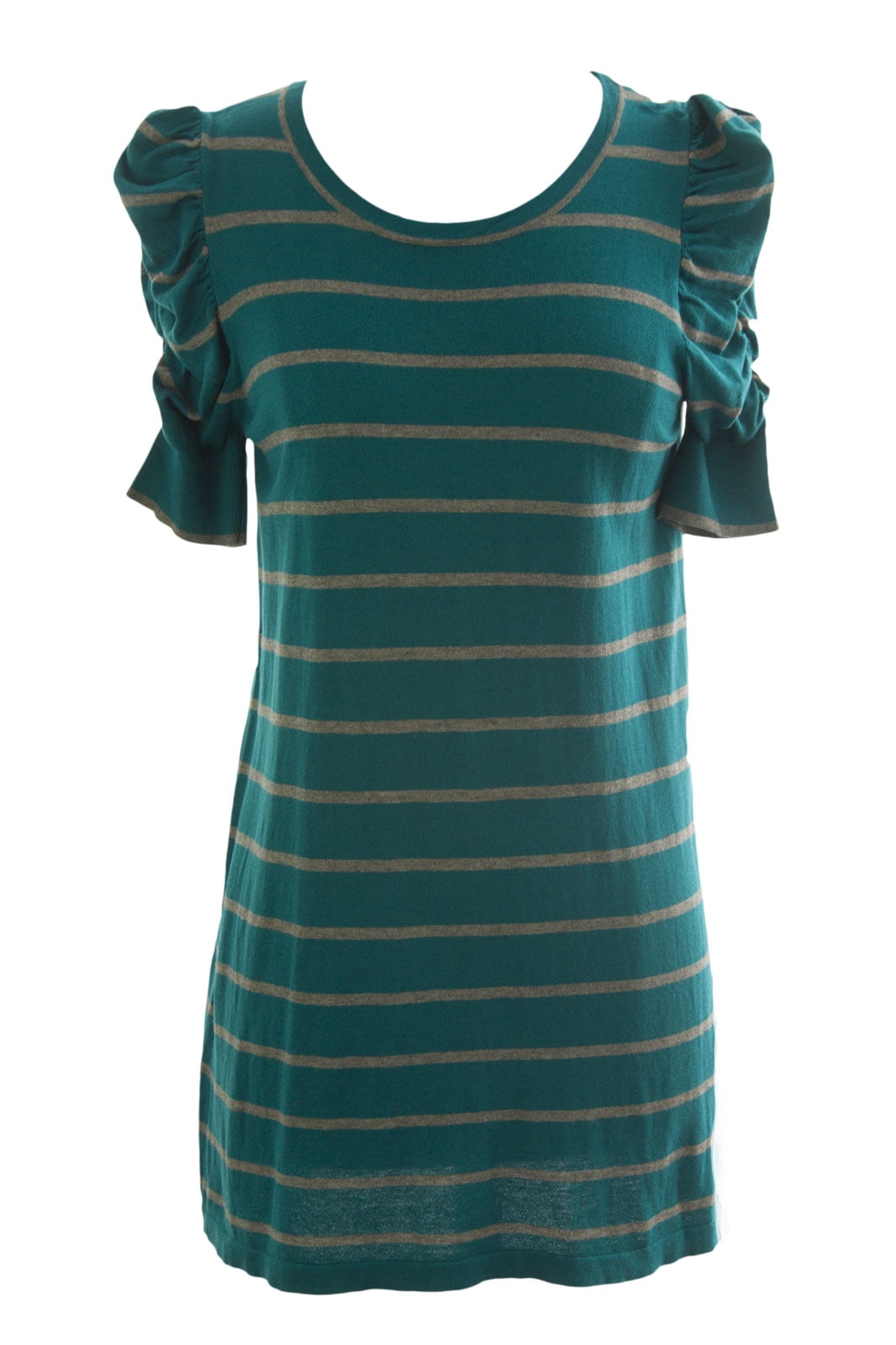 August Silk Women's Ruched Short Sleeve 